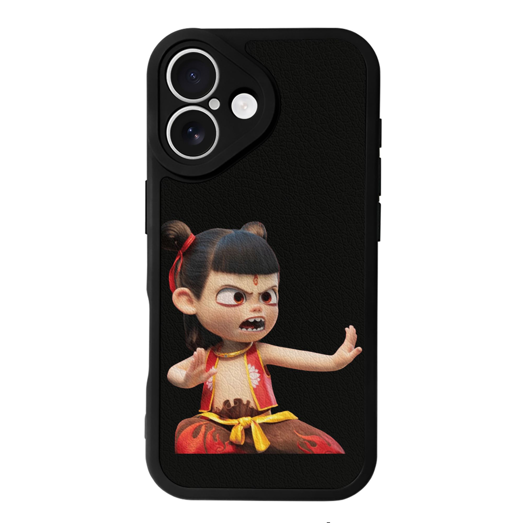（画像用） Ne Zha 2 ナタ 魔童の大暴れ 【iPhone 16シリーズ対応】シリコンスマホケース（レザー調） 材質：シリコン